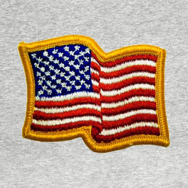 Embroidery American Flag Sticker by anacarminda